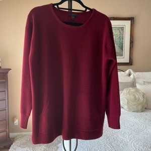JCREW MERINO WOOL POCKET TUNIC SWEATER #03444 MED